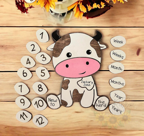 Baby Cow Birth and Milestone Set