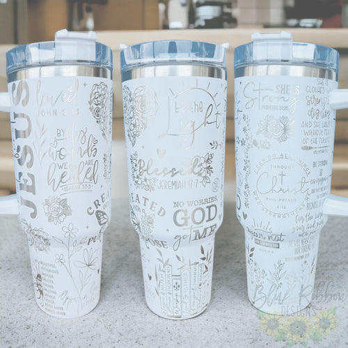40 Ounce Stainless Tumbler with Handle - But First, Jesus