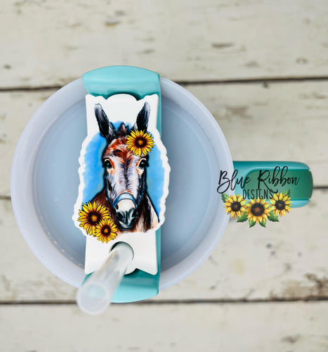 Acrylic Tumbler Topper - Donkey