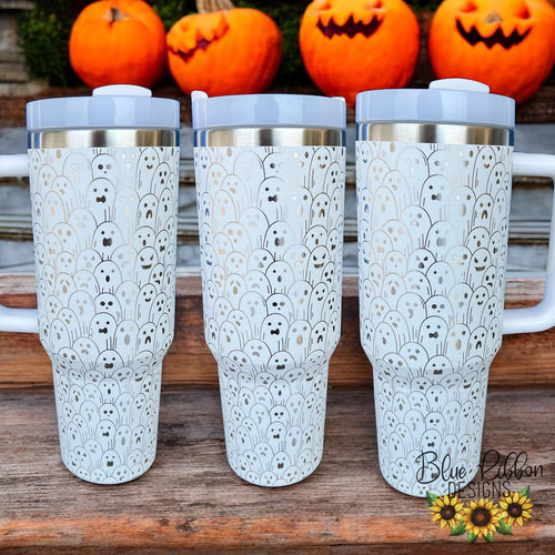 40 Ounce Stainless Tumbler with Handle - Ghosts