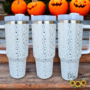 40 Ounce Stainless Tumbler with Handle - Ghosts