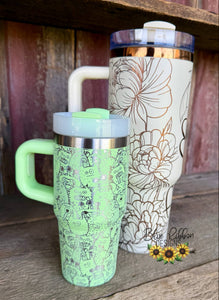 14 Ounce Stainless Tumbler with Handle - Your Choice of Design