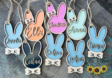 Personalized Easter Basket Tag - Boy or Girl Bunny