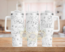 40 Ounce Stainless Tumbler with Handle - Great Pyrenees