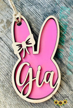 Personalized Easter Basket Tag - Boy or Girl Bunny