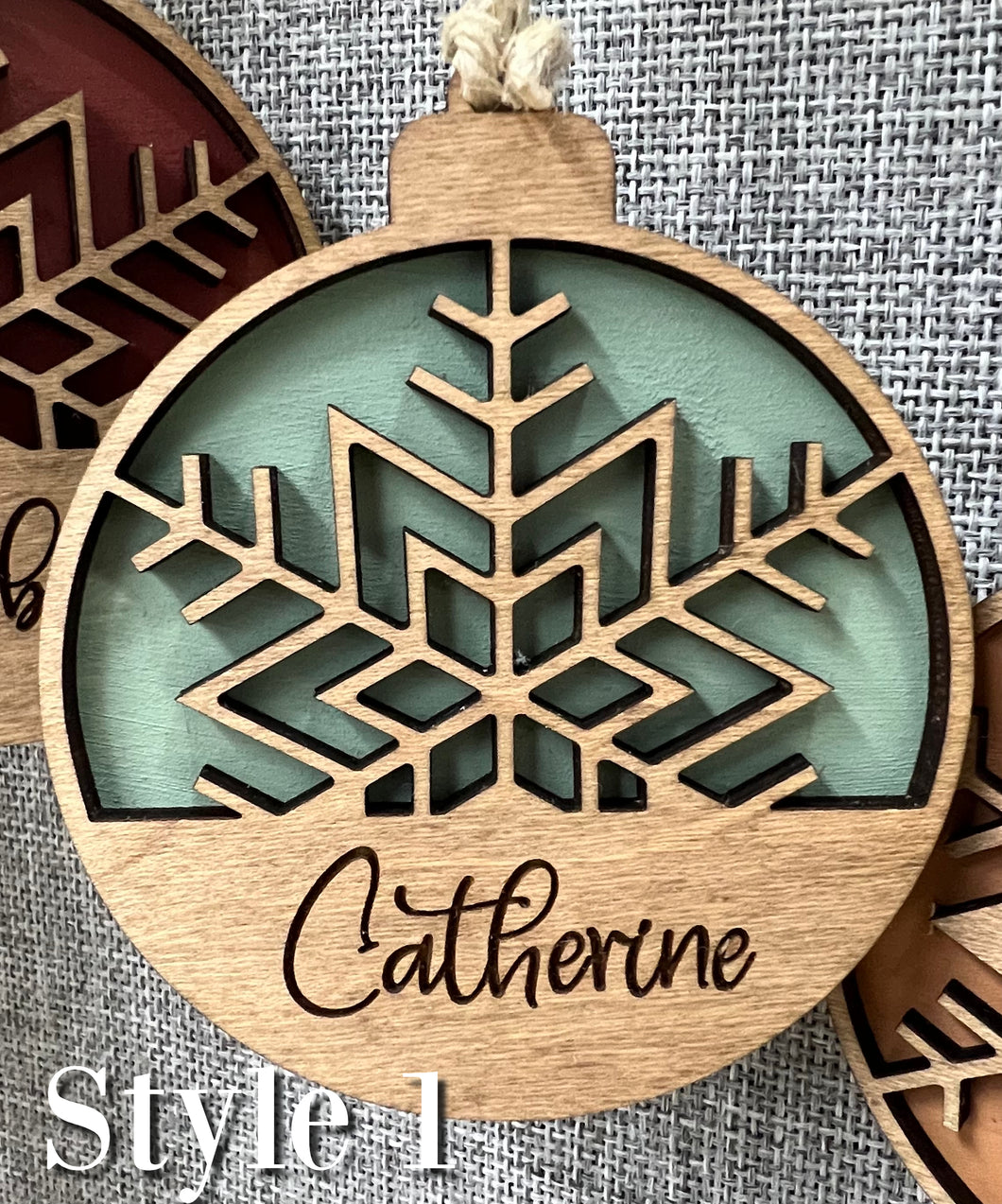 Personalized Wooden Snowflake Ornament