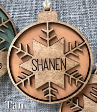 Personalized Wooden Snowflake Ornament