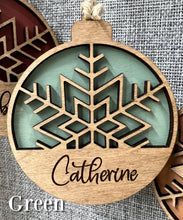 Personalized Wooden Snowflake Ornament