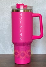 40 Ounce Stainless Tumbler with Handle - Tropical