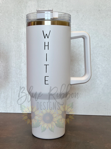 40 Ounce Stainless Tumbler with Handle - Plant Lover