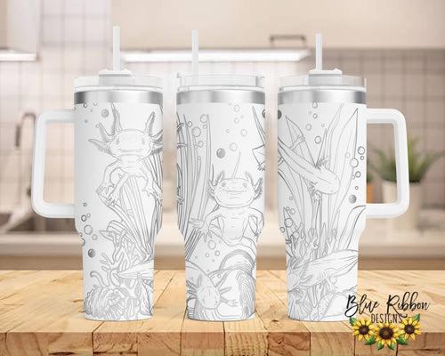 40 Ounce Stainless Tumbler with Handle - Bees