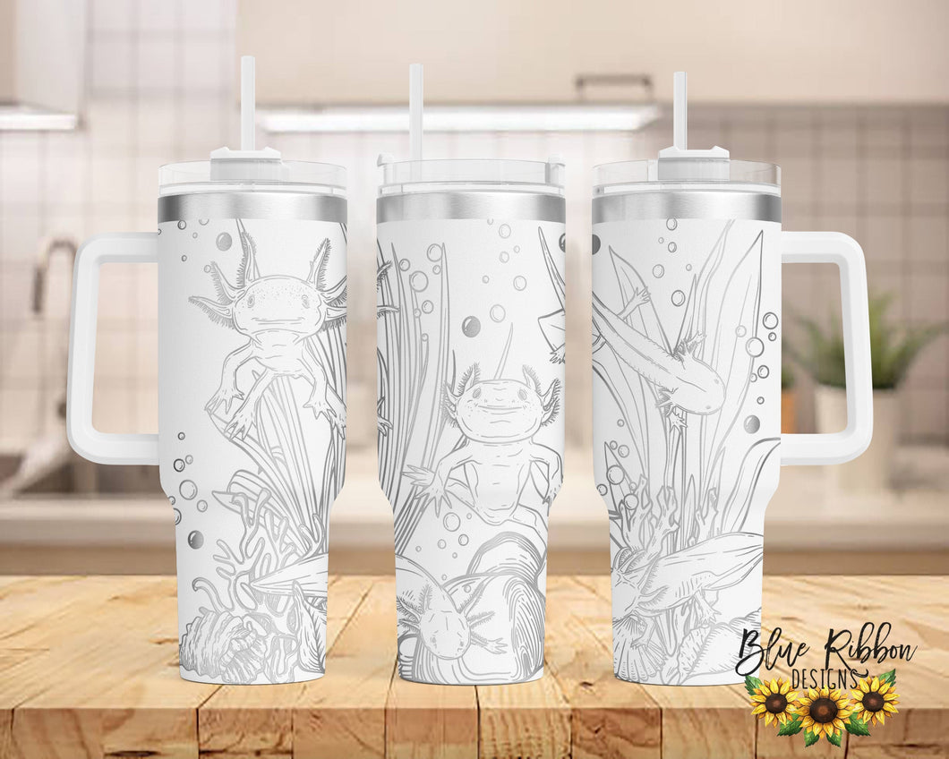 40 Ounce Stainless Tumbler with Handle - Bees