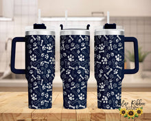40 Ounce Stainless Tumbler with Handle - Bones and Paws