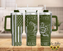 40 Ounce Stainless Tumbler with Handle - Don't Tread on Me