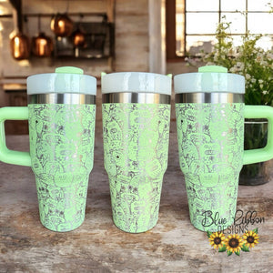14 Ounce Stainless Tumbler with Handle - Your Choice of Design