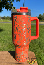 40 Ounce Tumbler with Handle - Ghosts and Pumpkins
