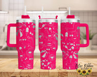 40 Ounce Stainless Tumbler with Handle - Pool Floats