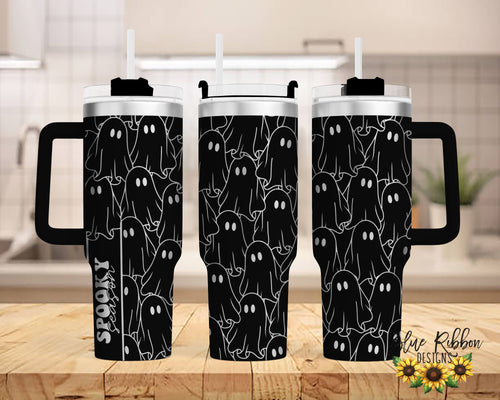 40 Ounce Stainless Tumbler with Handle - Spooky Season