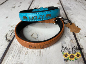 Leather Engraved Pet Collar