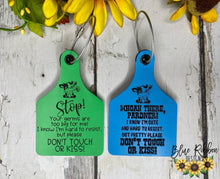 Infant Car Seat/Stroller Tag Made From Real Cattle Tag