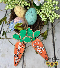 Personalized Layered Carrot Easter Basket Tag