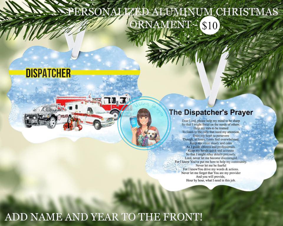 Personalized Dispatcher's Prayer Ornament