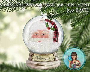 Personalized Santa Snowglobe Ornament