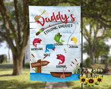 12X18" Single or Double Sided Fishing Buddies Garden Flag