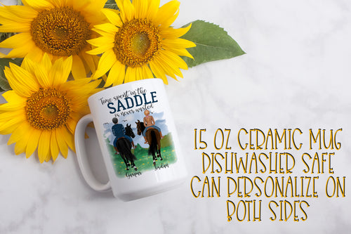 Time Spent in the Saddle Couples 15 ounce Ceramic Mug