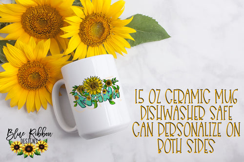 Sunflower Nana 15 Ounce Ceramic Mug