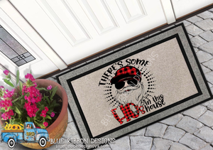 There's Some Ho's In This House 18" x 30" Rubber Backed Door Mat
