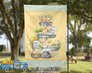 12X18" Single or Double Sided Tiered Tray Garden Flag