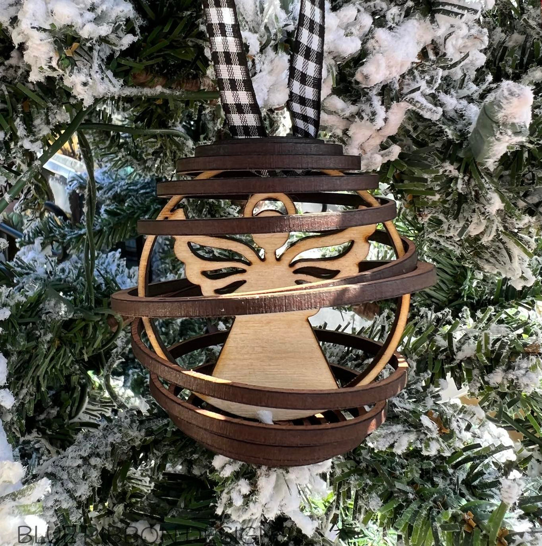 Wooden Spiral Ornament - Angel