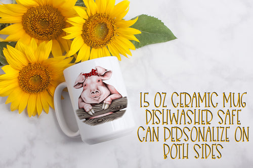 Bandana Pig 15 Ounce Ceramic Mug