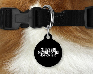 Aluminum Round Pet Tag - Snow Covered Mountains