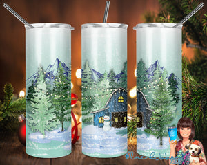 20 Ounce Skinny Stainless Double-Walled Tumbler - Blue Barn