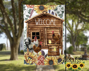 12X18" Single or Double Sided Chicken Coop Garden Flag