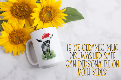 Christmas Goat 15 ounce Ceramic Mug