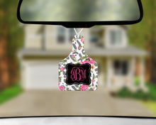 Personalized Cow Tag Auto Air Freshener - Leopard and Floral
