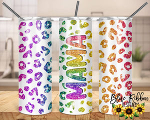 20 Ounce Skinny Stainless Double-Walled Tumbler - Leopard Mama