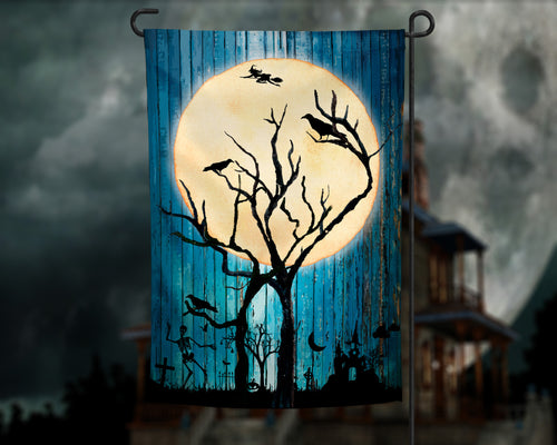 Spooky Trees Halloween Garden Flag