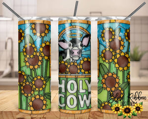 20 Ounce Skinny Stainless Double-Walled Tumbler - Holy Cow