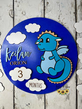12” Round Baby Dragon Milestone Set
