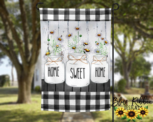 12X18" Single or Double Sided Home Sweet Home Jars Garden Flag