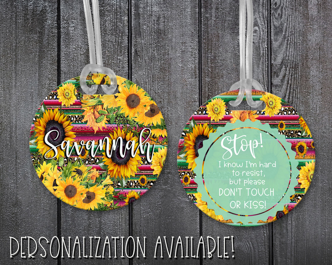 Infant Car Seat/Stroller Tag - Sunflowers and Serape