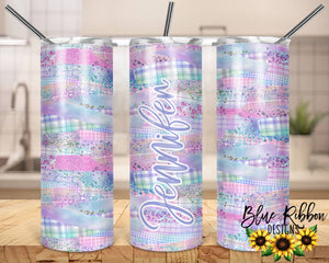 20 Ounce Skinny Stainless Double-Walled Tumbler - Spring Colors