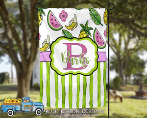 12X18" Single Sided Personalized Summer Fruit Garden Flag