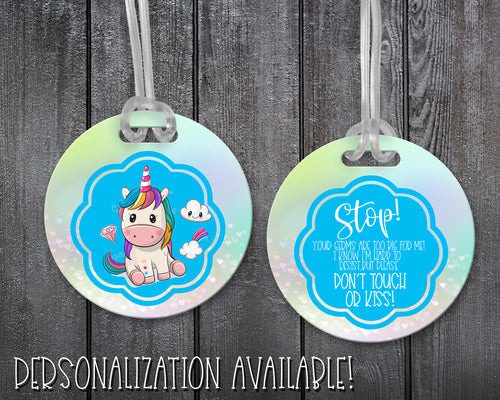 Infant Car Seat/Stroller Tag - Chubby Unicorn