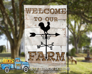 12X18" Single Sided Welcome To Our Farm Garden Flag
