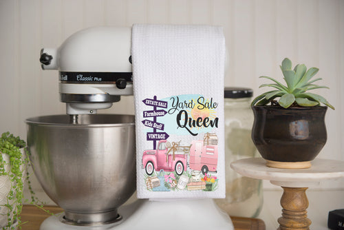 Yard Sale Queen Waffle Weave Kitchen Towel